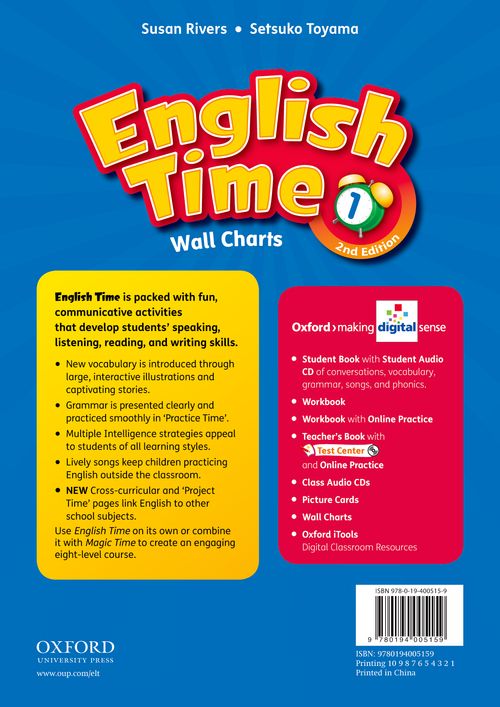 English-Time 英語学習教材セット English Time 2nd Edition - Wall Chart (レベル 1) by Susan Rivers