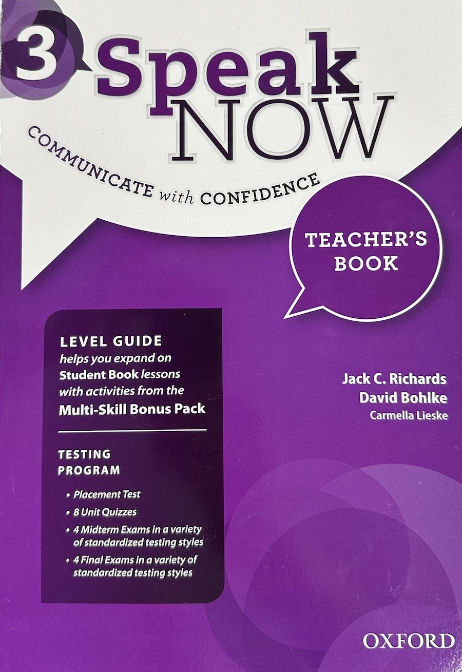 Speak NOW - Teacher's Book with Testing Program and Online